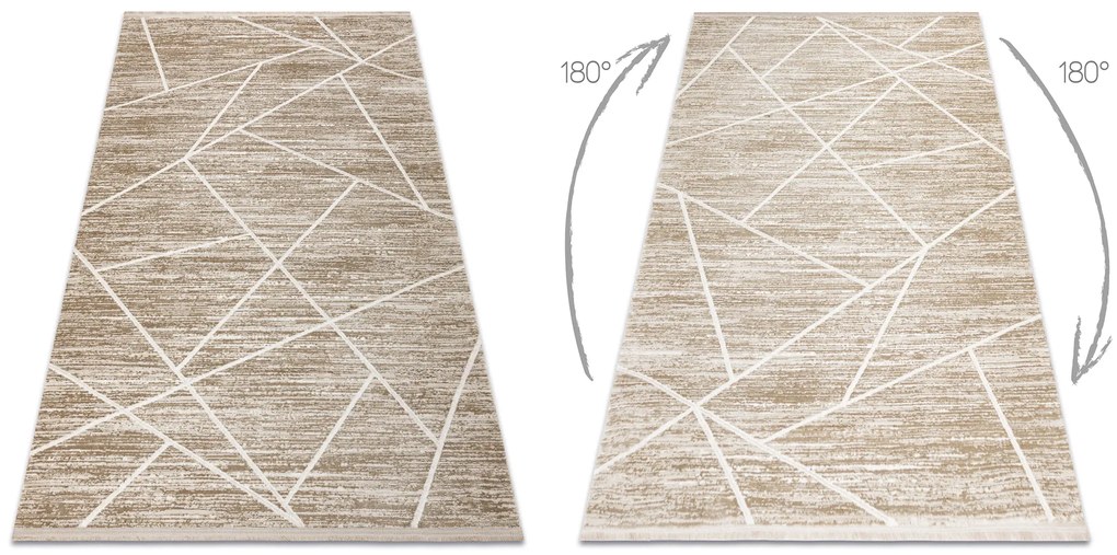 Koberec DUKE 51557béžovo/krémový - Geometrický, štrukturálny
