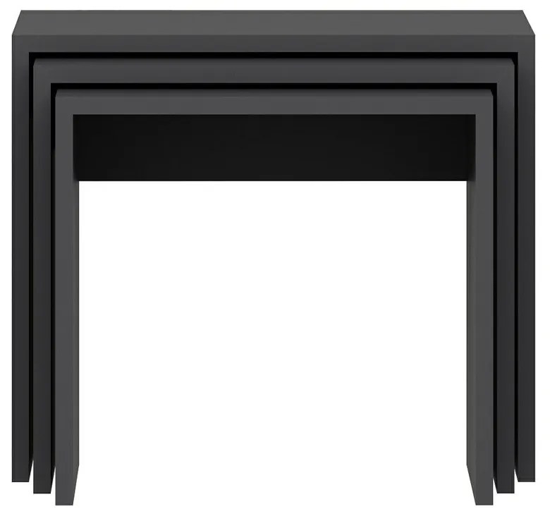 Odkladací stolík Alya Anthracite, 3 ks