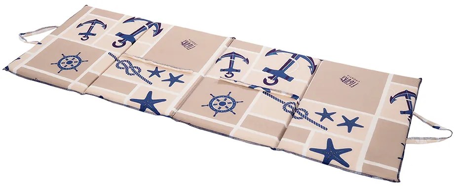 Plážové ležadlo MARINE 137x49 cm, béžové