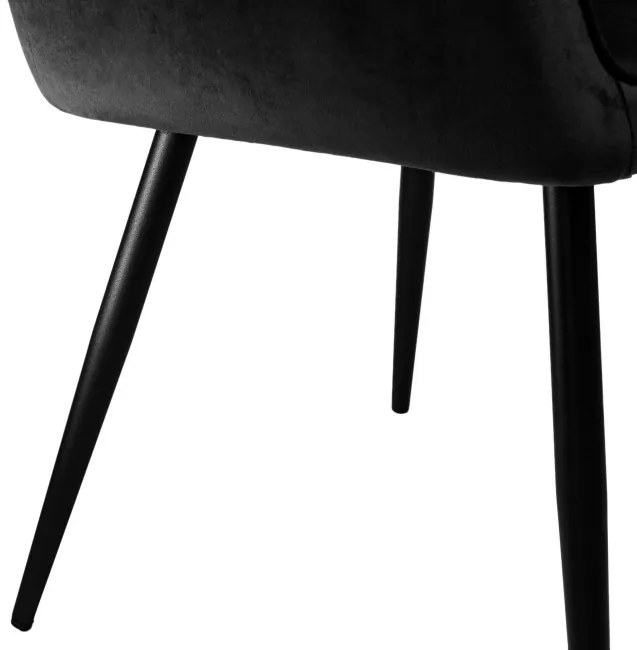 Jedálenská stolička HAVANA VELVET čierna