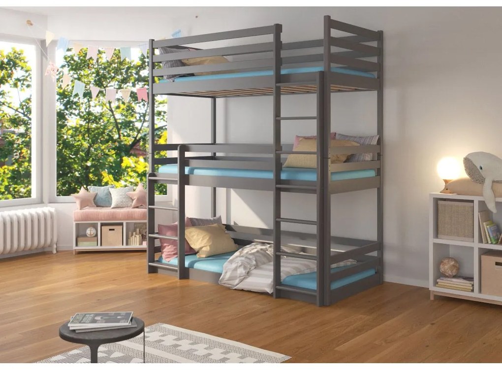 Poschodová detská posteľ 180x80 cm. Akcia -20%. Vlastná spoľahlivá doprava až k Vám domov. 1052289