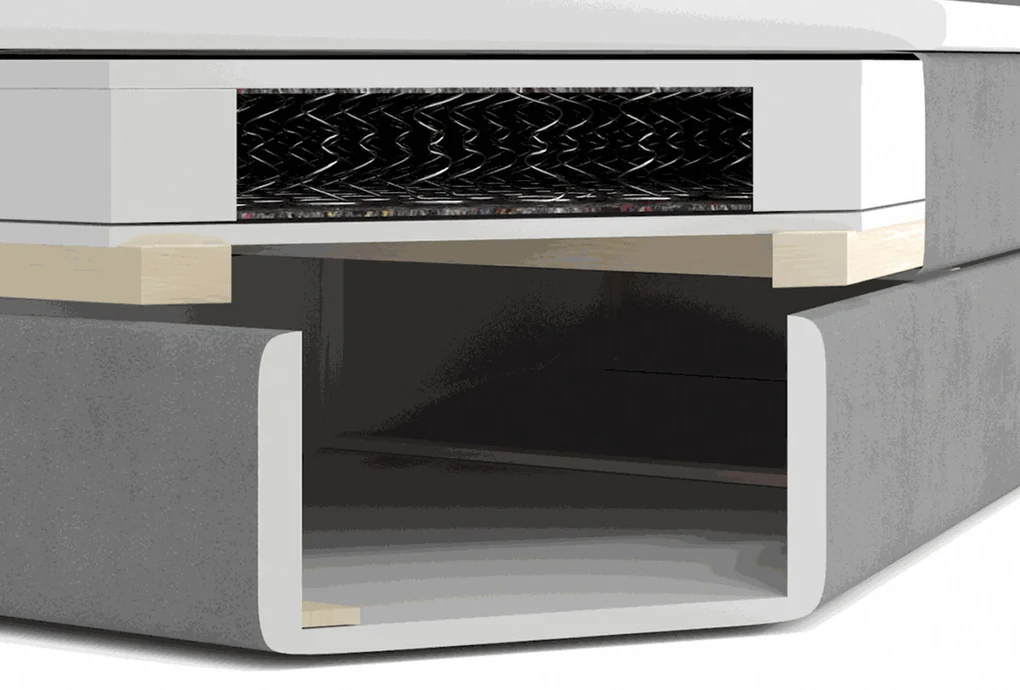 Wilsondo Čalúnená boxspring manželská posteľ s matracom Leila - hnedá Rozmer: 180x200
