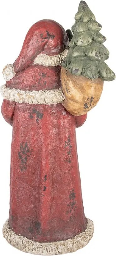 Červená vianočná dekorácia Santa - 35*28*83 cm