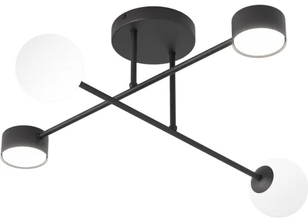 Prisadené stropné svietidlo HOLON 2xG9/8W/230V + 2xGX53/12W čierne