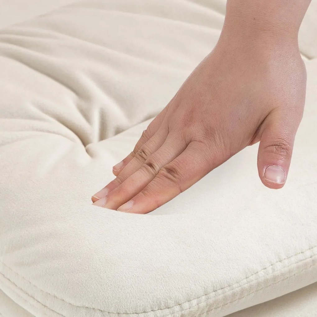 Barová stolička Damar - zamat, chróm rám - krémová