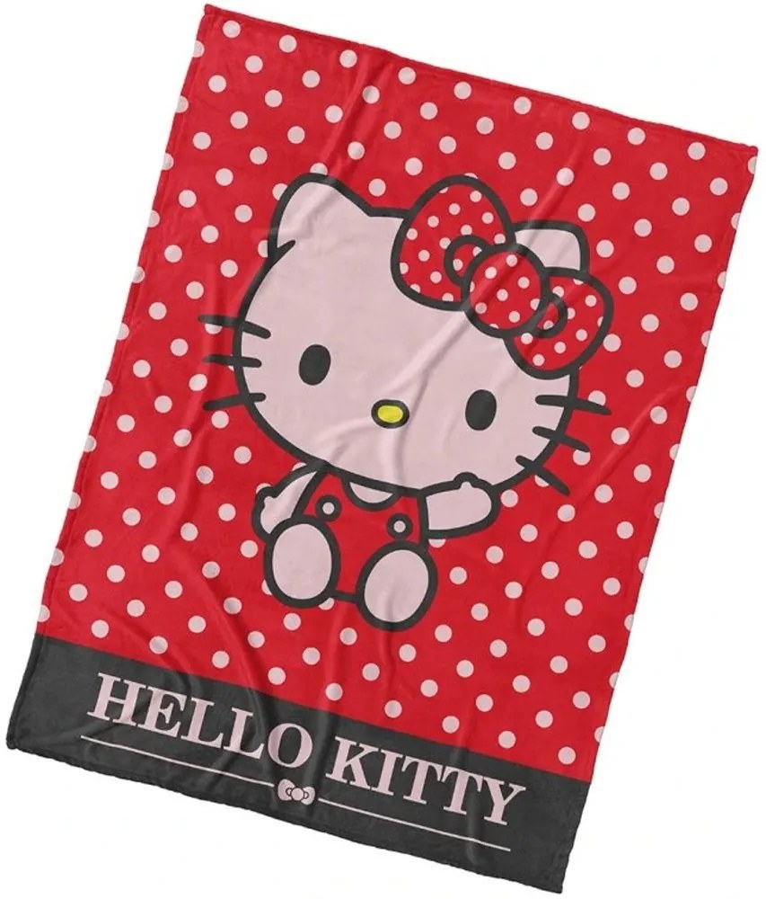 Veľká coral fleece deka Hello Kitty - 2. akosť