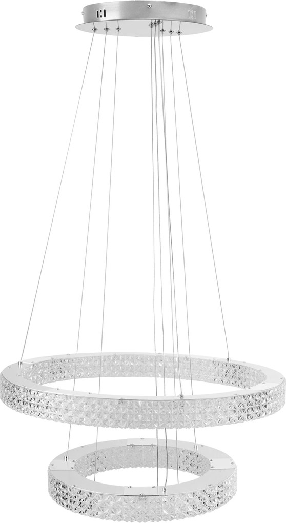 Toolight Toolight, LED stropné svietidlo 60cm, 64W, 4000K, 5000lm, MS007-CP, chrómová, OSW-09617