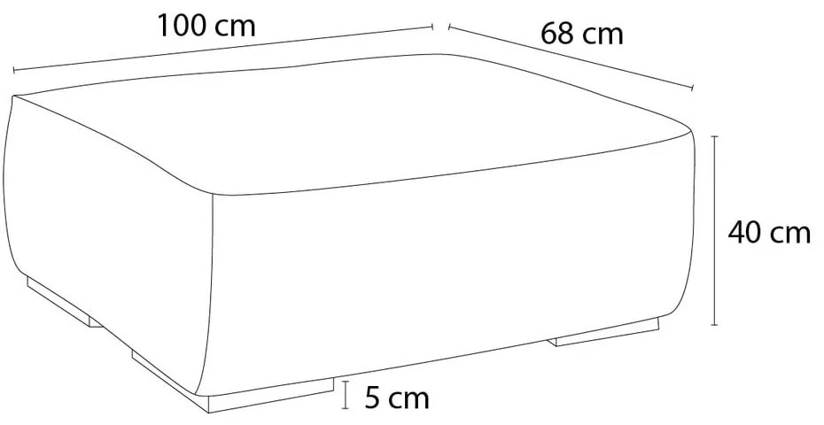 Modrá menčestrová podnožka Chelsea – Bobochic Paris