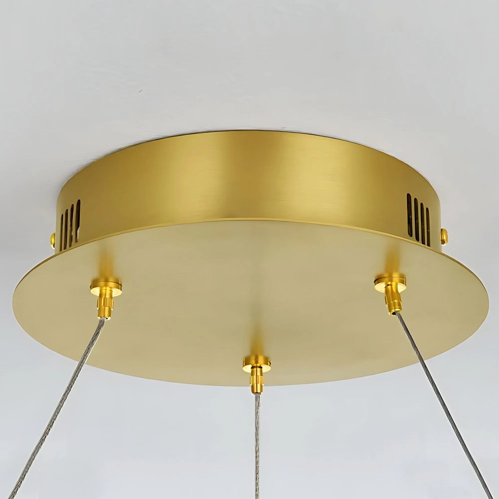 Toolight Toolight, LED závesné osvetlenie 80cm, 50W, 3000K, LHJ047-CP, zlatá lesklá, OSW-50022