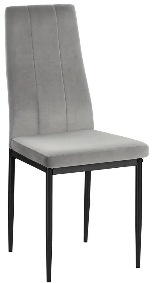 Sivé zamatové jedálenské stoličky v súprave 2 ks Kelly – Støraa