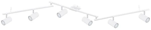 Globo 57910-6W - Bodové svietidlo ROBBY 6xGU10/35W/230V biela