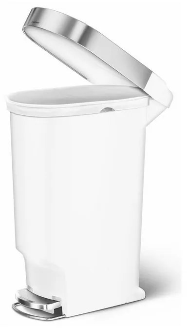 Pedálový kôš Slim 40 l, biela