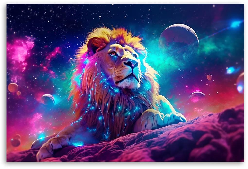 Gario Obraz na plátne Hviezdy, planéty a lev Rozmery: 60 x 40 cm