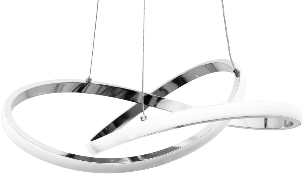 Toolight - LED závesné svietodlo prsteňové + diaľkové ovládanie APP389-CP, chróm, OSW-06905