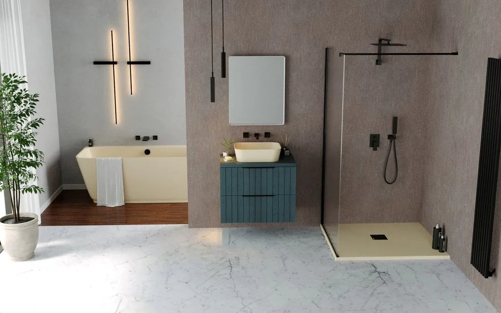 Polysan Polysan, FLEXIA sprchová vanička z liateho mramoru s možnosťou úpravy rozmeru 150x80cm, antracit mat, 72901.51