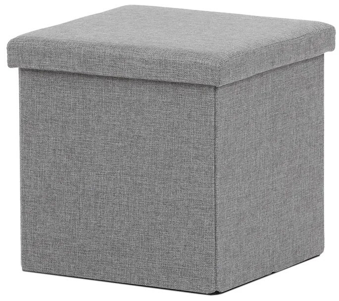 Autronic BONTEC Taburet s úložným priestorom, čierna, látka, TAB-461 BK2 Farba: Šedá