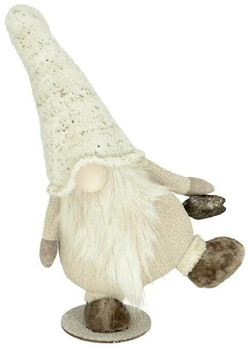 Dekoračná figúrka škriatok, 68 cm, biela