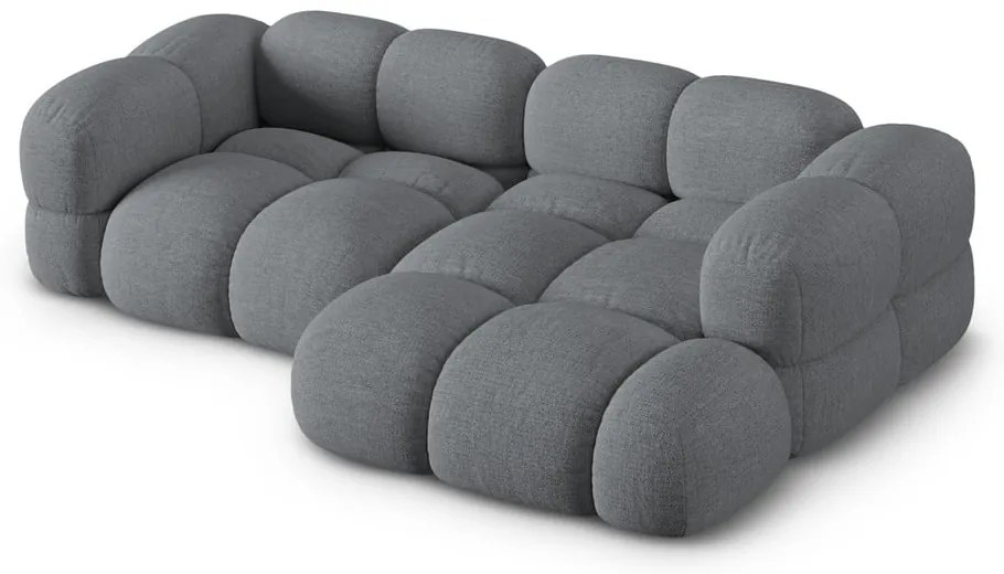 Sivá rohová pohovka (pravý roh/s leňoškou) Loretto – Cosmopolitan Design