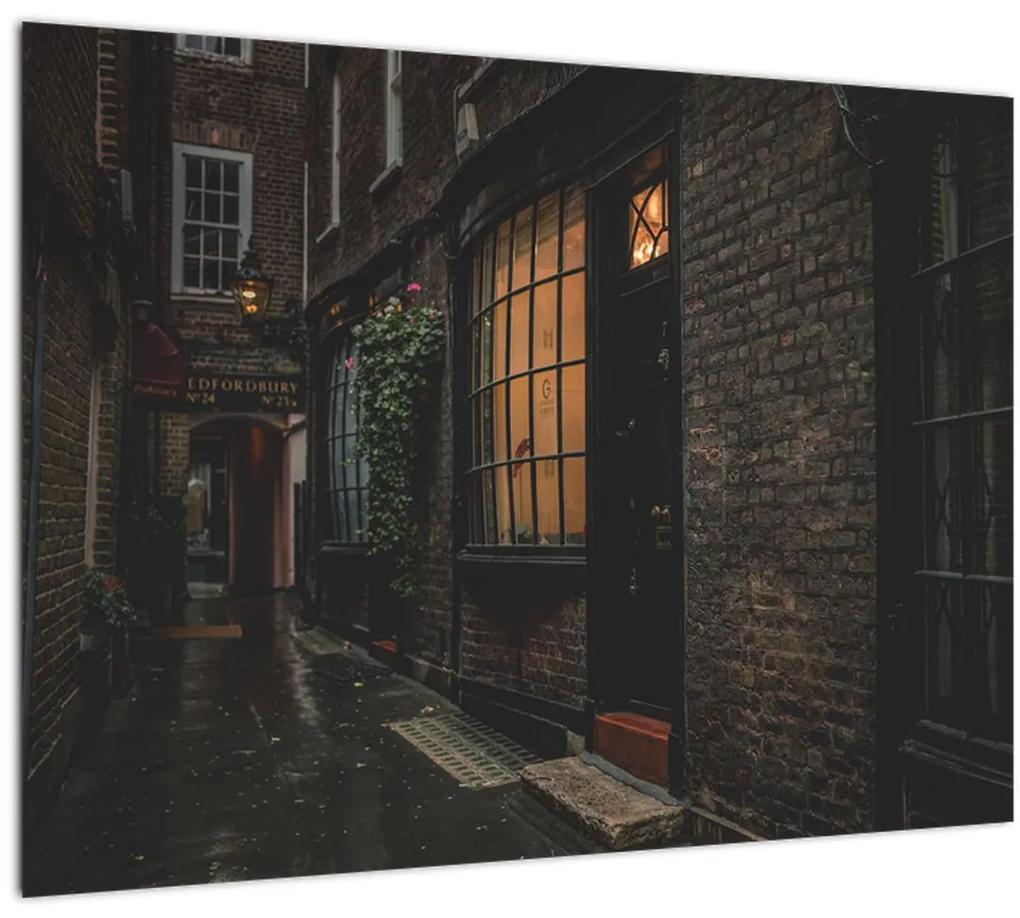 Sklenený obraz - Londýnska ulica (70x50 cm)