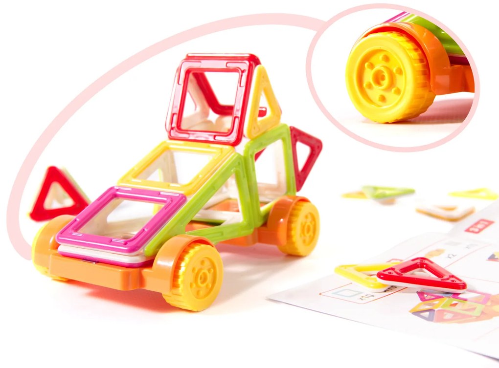KIK Magnetické tehličky MAGICAL MAGNET MINI 38ks 3+ v2