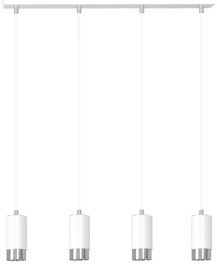 FUMIKO 4 | dizajnová závesná lampa Farba: Biela / chróm