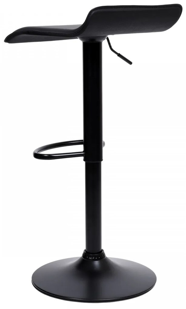 Barová stolička PORTI čierna eko koža čierna