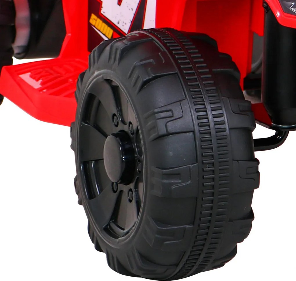 Ramiz Detská štvorkolka na batérie Storm červená + motor 25W + MP3 USB + LED