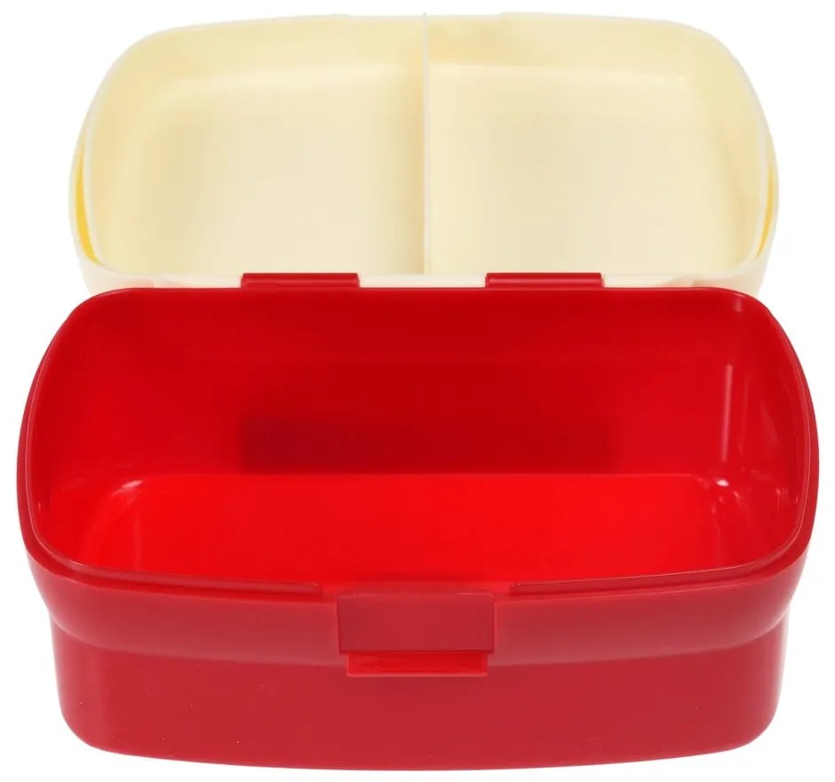 Červený/krémový detský desiatový box Prehistoric Land – Rex London