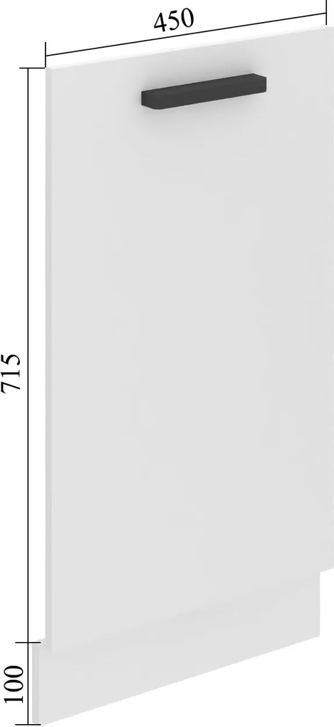 Panel na umývačku Bekini Premium Full Version zakrytý 45 cm šedý lesk s pracovnou doskou