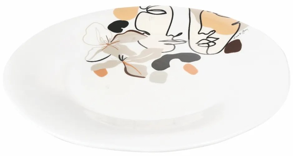 Keramický servírovací tanier VDE Tivoli 1996 Face to Grey, ø 35 cm