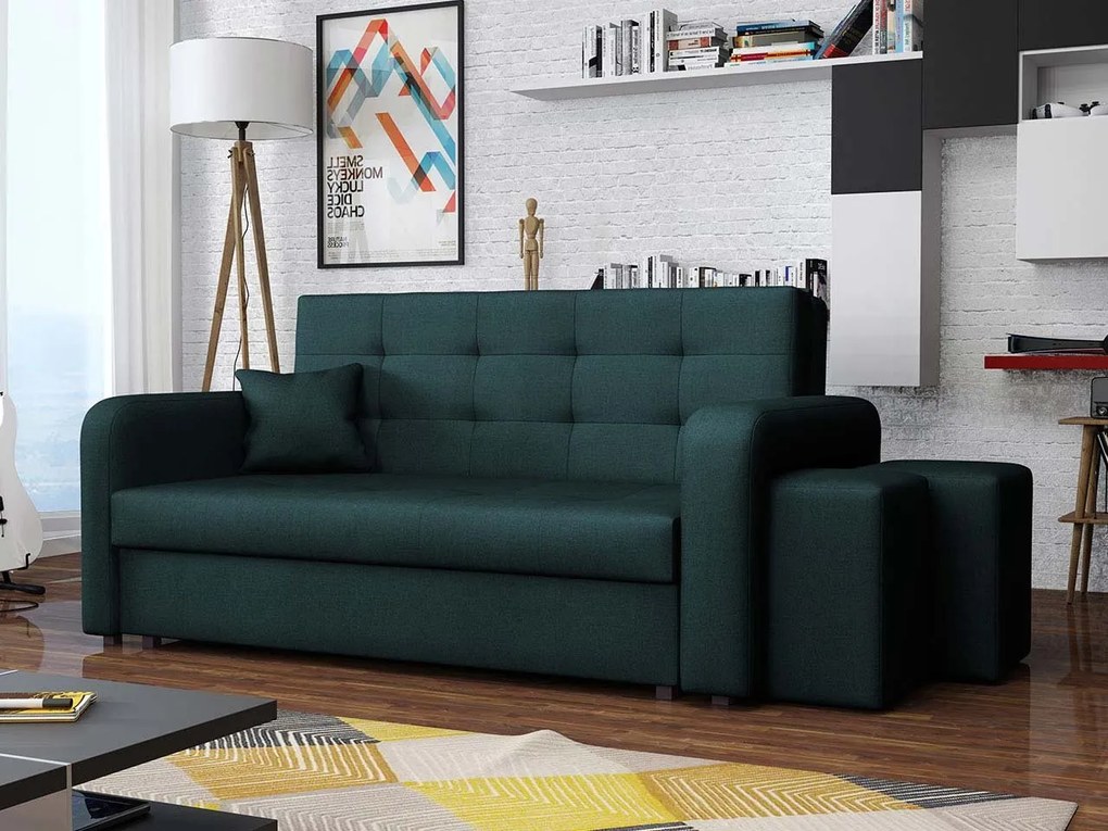 Pohovka s taburetkami Clivia Home III, Taburetka: ľavá strana, Dostupné poťahy: Enjoy 24