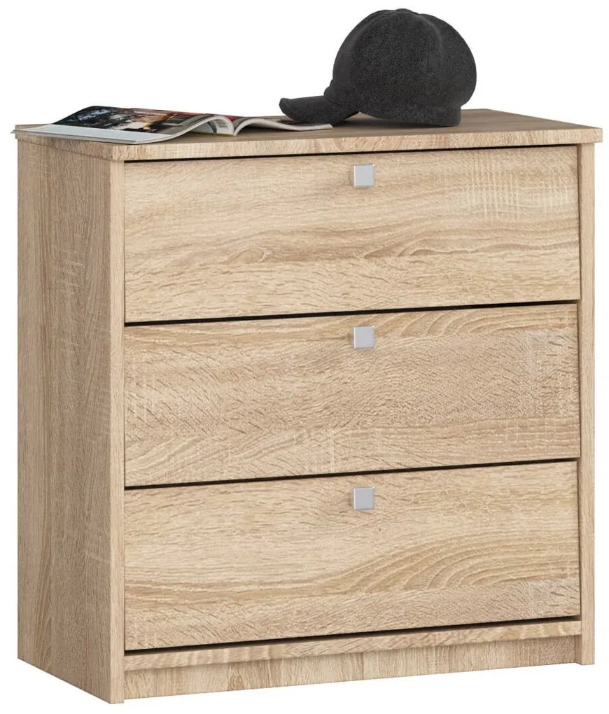 Skriňa na topánky Mini 60 cm - 3 dvierka dub sonoma
