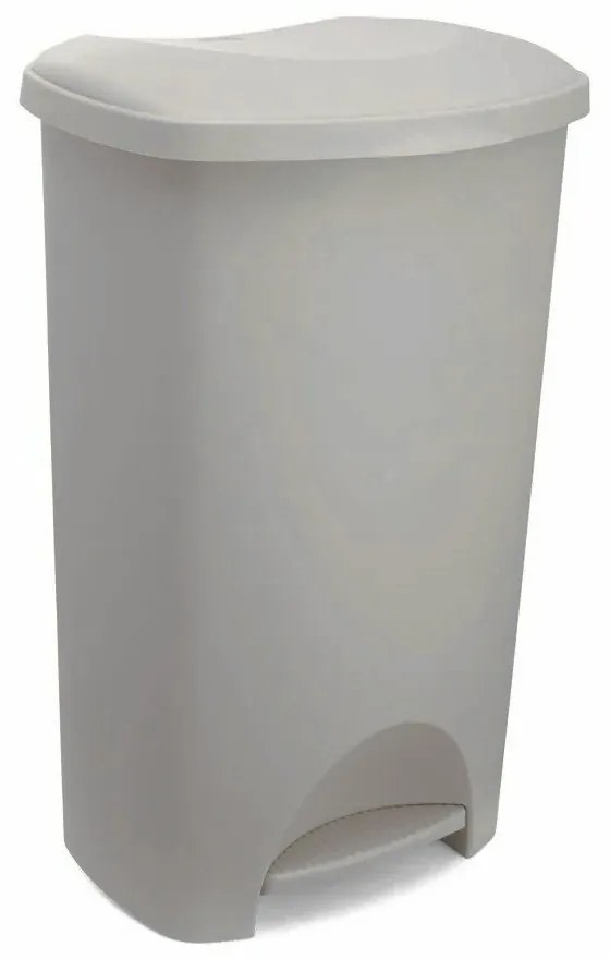 Sivobéžový pedálový plastový odpadkový kôš 50 l – Addis
