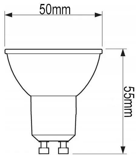 LED žiarovka GU10 6W = 60W 580lm 6500K Cold 120° Black LUMILED