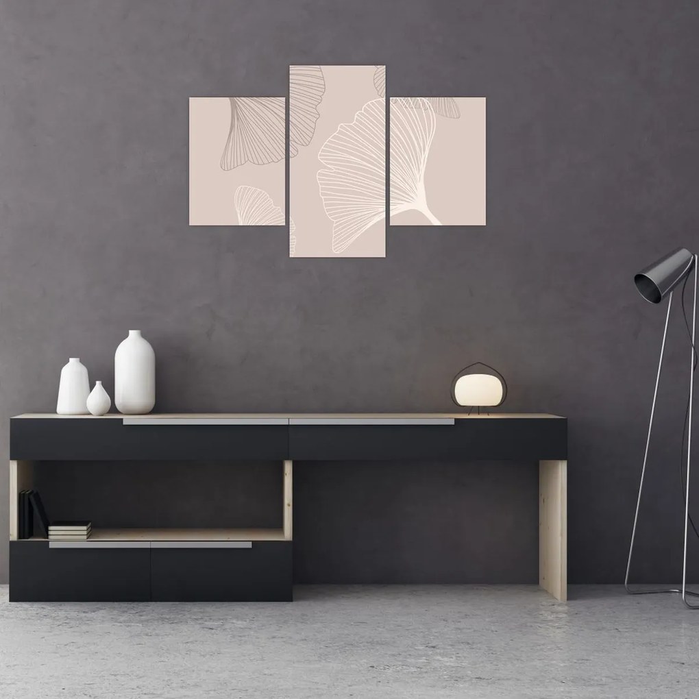 Obraz - Béžové listy N⁰6 (90x60 cm)