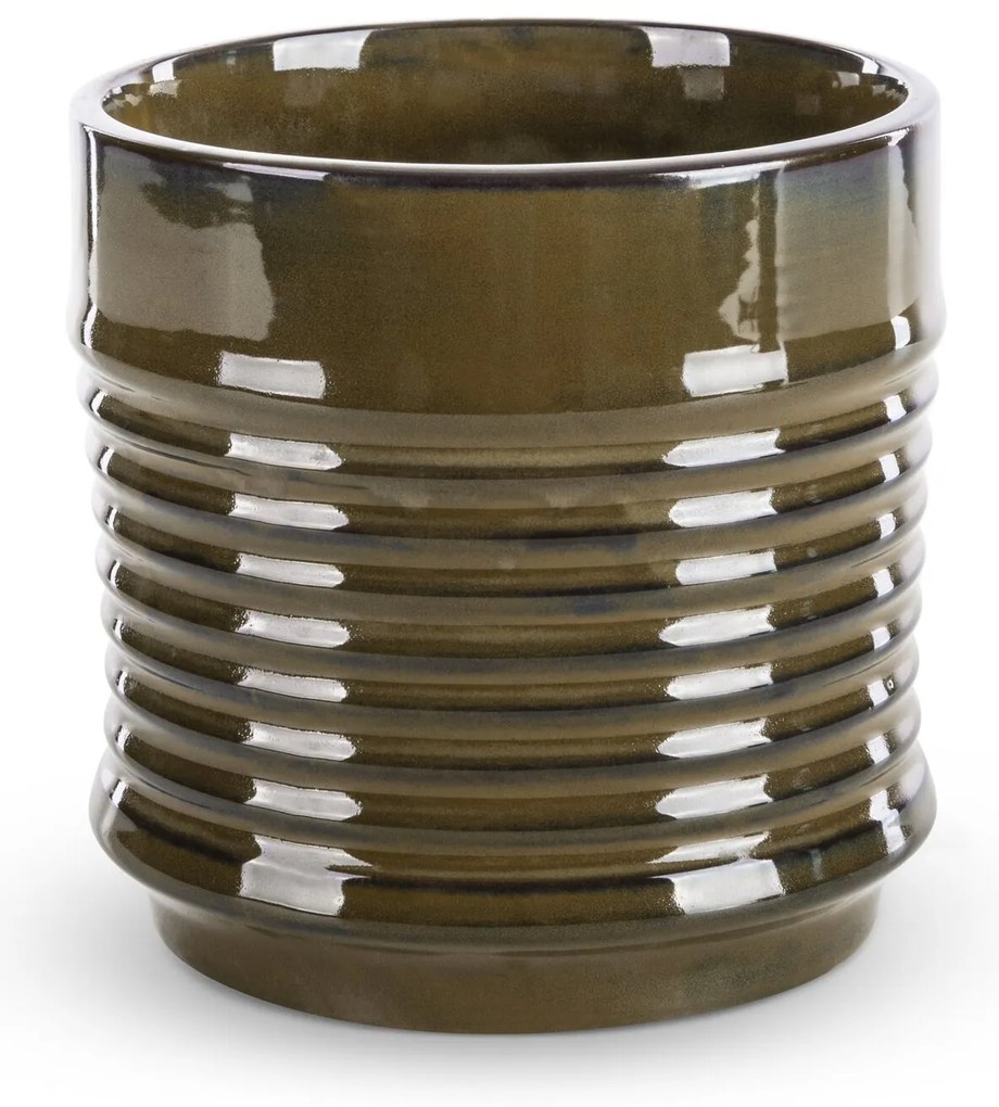 KERAMICKÝ KVETINÁČ (FI) 17X17 CM HNEDÁ