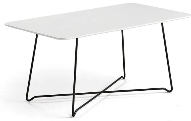 Kaviarenský stôl IRIS, 1100x600 mm, čierna, biela