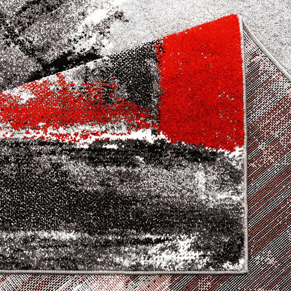 Dekorstudio Moderný koberec MODA SOFT sivo červený 1134 Rozmer koberca: 80x300cm