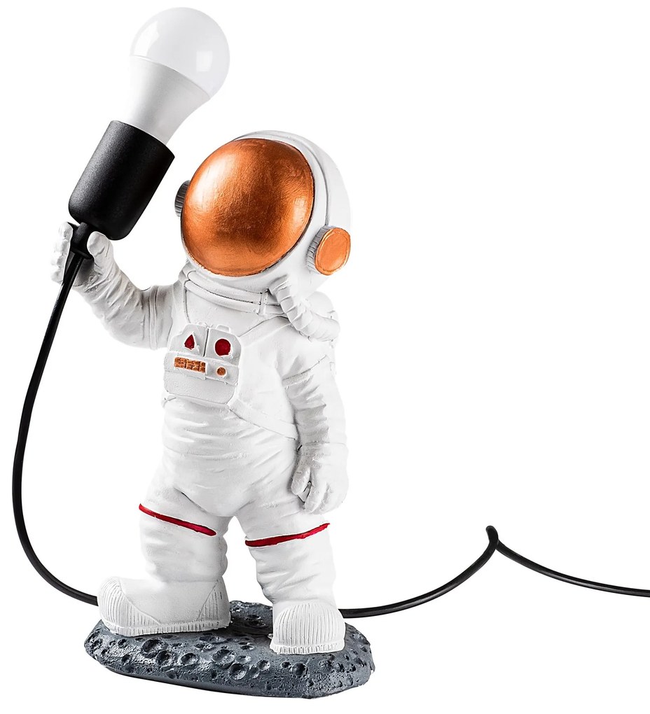 Stolná lampa Astronaut bronzová/biela