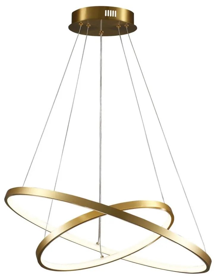 LED Luster na lanku LEA LED/35W/230V 4000K pr. 60 cm zlatá