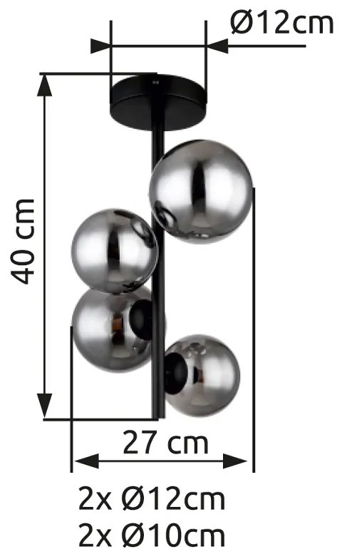 GLOBO RIHA 56133-4D Stropné svietidlo