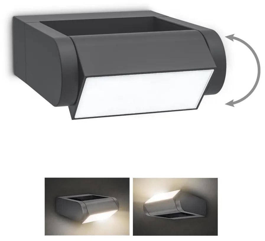 Brilagi - LED Vonkajšie nástenné svietidlo CROTONE LED/7W/230V antracit IP54 BG0992