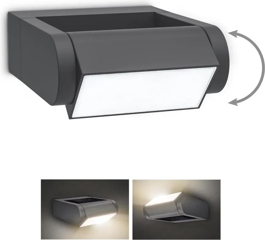 Brilagi - LED Vonkajšie nástenné svietidlo CROTONE LED/7W/230V antracit IP54