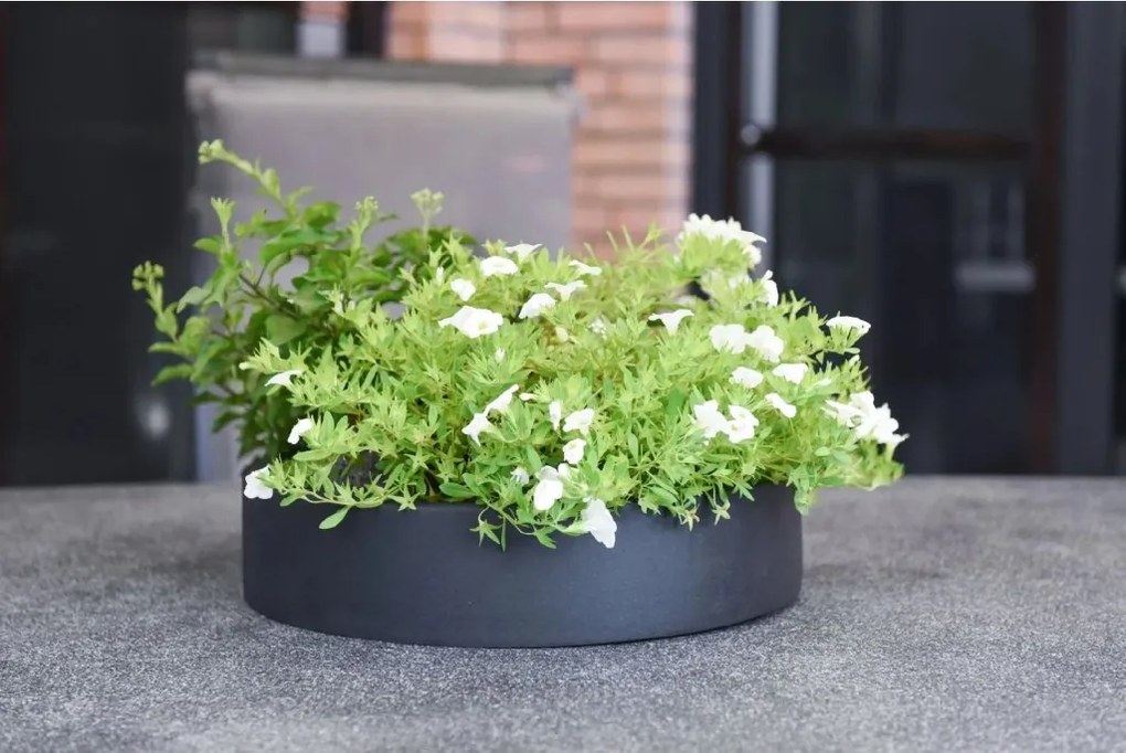 Miska na dekorácie CIRCULO, sklolaminát, Ø 40 cm, antracit