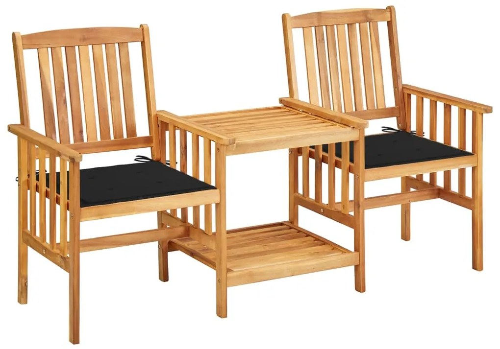 Záhradné stoličky s jedálenským stolíkom a vankúšmi akáciový masív 3061282