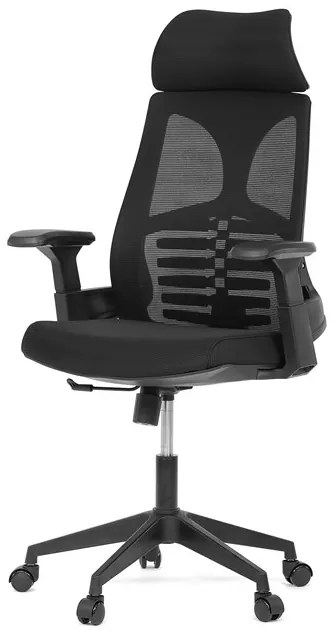 Autronic BONTEC Kancelárska stolička, hojdací mechanizmus, čierna sieťovina, KA-S247 BK Farba: Čierna