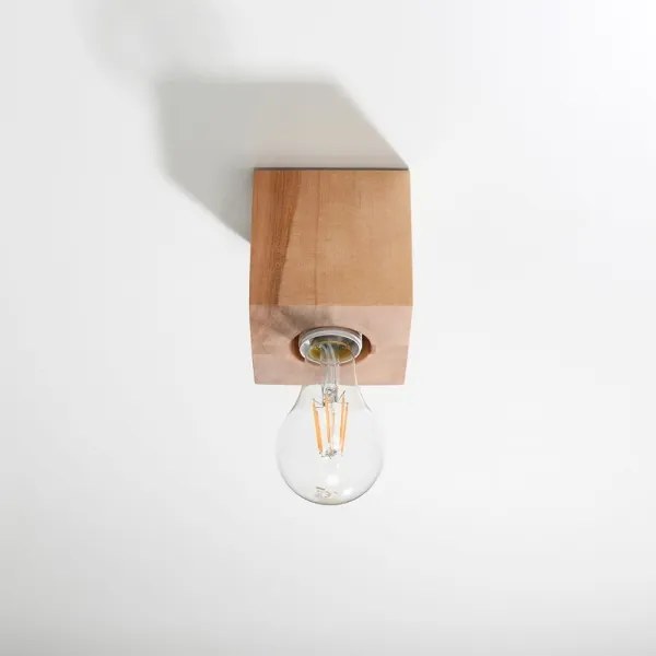 Sollux SL.0675 - Stropné svietidlo ABEL 1xE27/60W/230V drevo