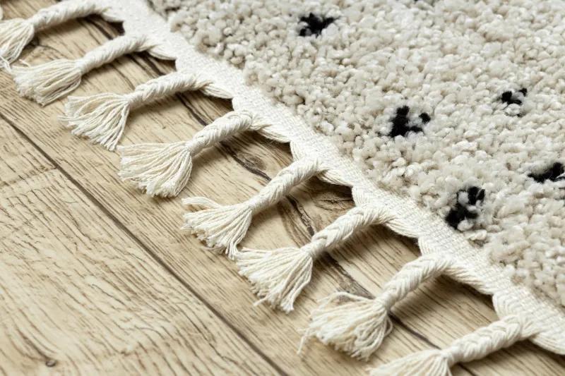 Dywany Łuszczów Kusový koberec Berber Syla B752 dots cream - 140x190 cm