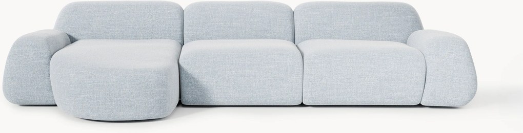 Modulárna buklé rohová pohovka Wolke (4-miestna)