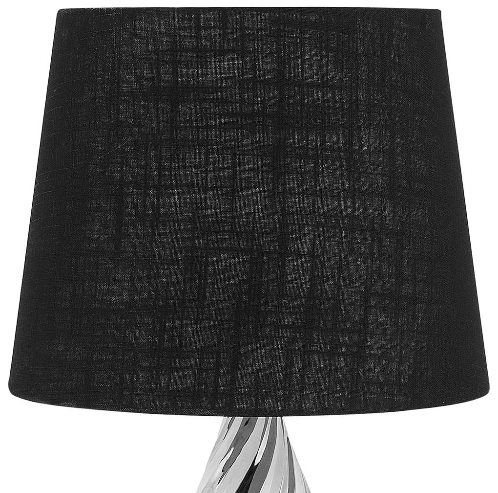 Stolná lampa čierna / strieborná 65 cm VISELA Beliani